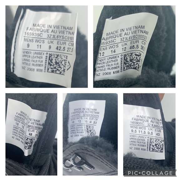 Converse Chuck Taylor All Star Winter Gore-Tex 165935C GTX Triple Blackout Boots - Picture 11 of 11